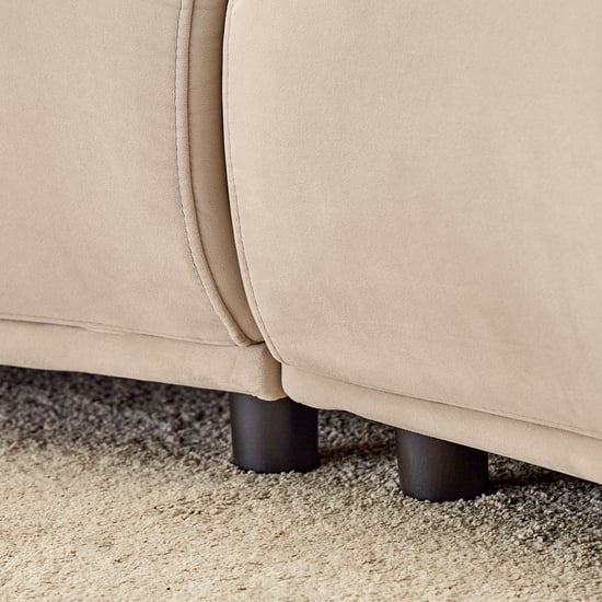 Homeshores Fabric 3-Seater Sofa with Cushions - Beige
