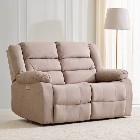 Cairo NXT Fabric 2-Seater Electric Recliner - Beige