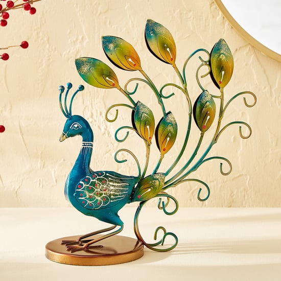 Corsica Mystic India Metal Peacock Figurine