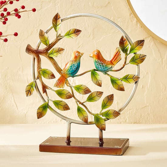 Corsica Mystic India Metal Birds in Ring Figurine