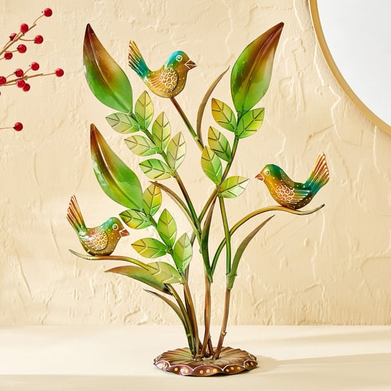 Corsica Mystic India Metal Bird on Tree Figurine