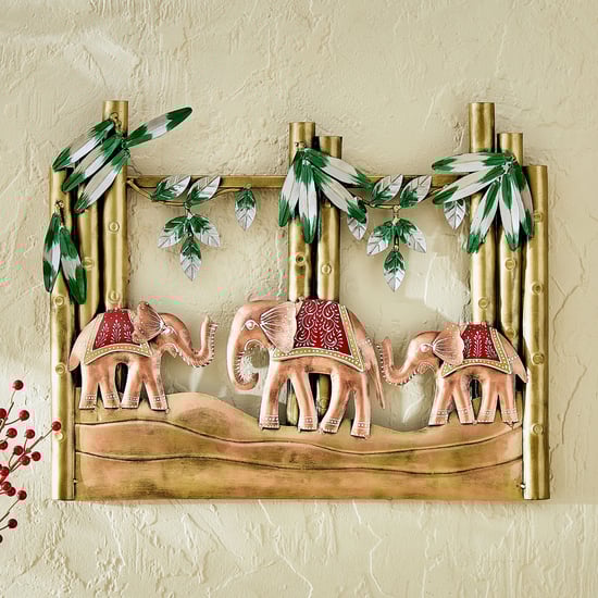 Corsica Mystic India Metal Elephant Wall Accent