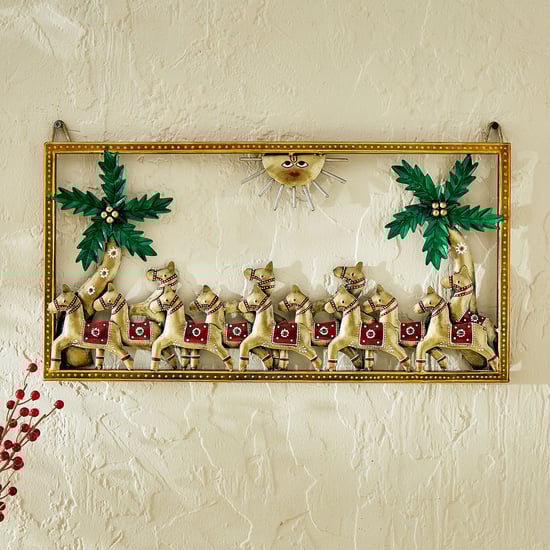 Corsica Mystic India Metal Horse Wall Accent