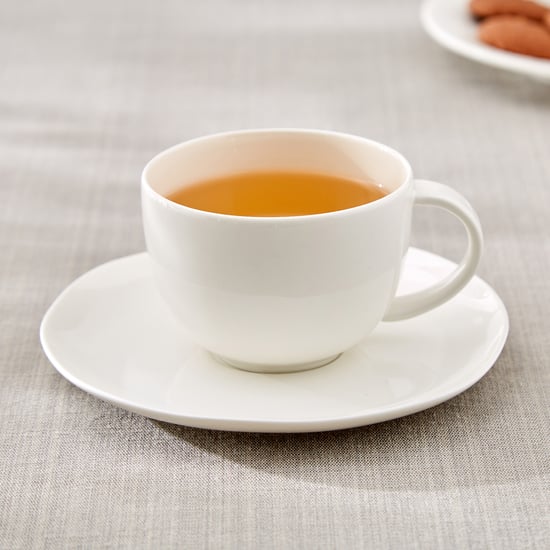 Marshmallow Pebble Porcelain Cup and Saucer - 200ml