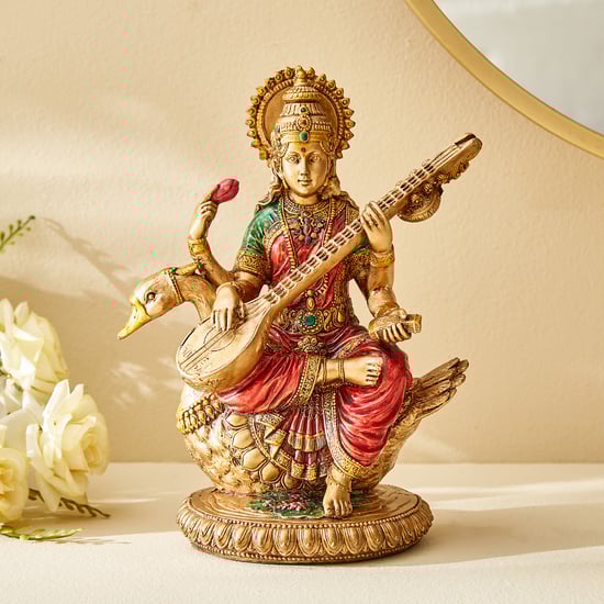 Corsica Mystic India Polyresin Saraswati Ji Figurine