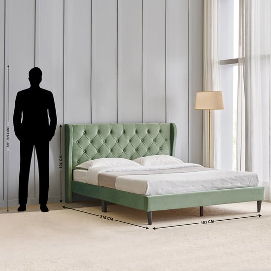 Helios Bravo Roxy King Bed - Green