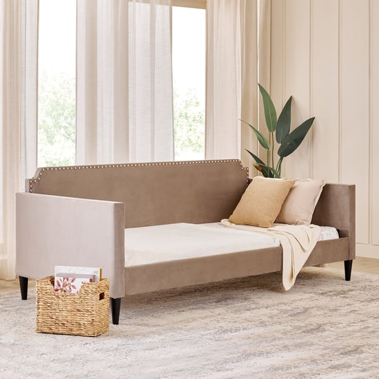 Helios Dalia Velvet Day Bed - Brown
