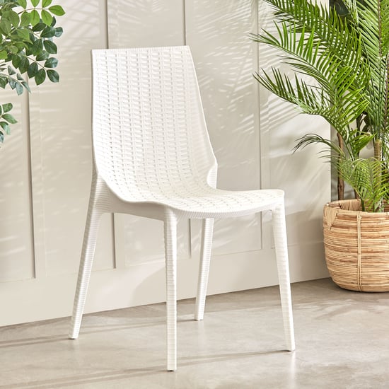 Abigail Paula Polypropylene Outdoor Chair - White