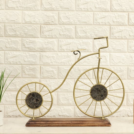 VEDAS Mystical Indiana Metal Rimmy Cycle Table Accent