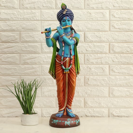 VEDAS Mystical Indiana Polyresin Lord Krishna Figurine