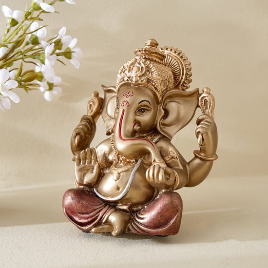 Corsica Alpana Polyresin Sitting Ganesha Figurine