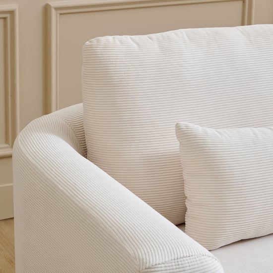 Modern Radiance Fabric 3+2 Seater Sofa Set with Cushions - Beige