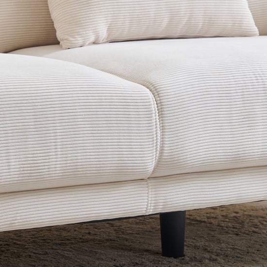 Modern Radiance Fabric 3+2 Seater Sofa Set with Cushions - Beige