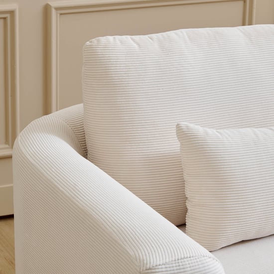 Modern Radiance Fabric 3+2 Seater Sofa Set with Cushions - Beige