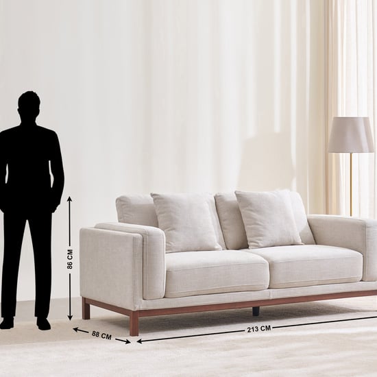 Lansbury Fabric 3+2+1 Seater Sofa Set with Cushion - Beige