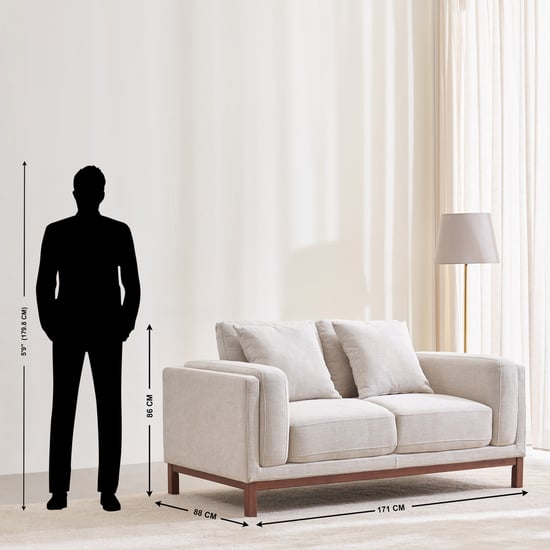 Lansbury Fabric 3+2+1 Seater Sofa Set with Cushion - Beige