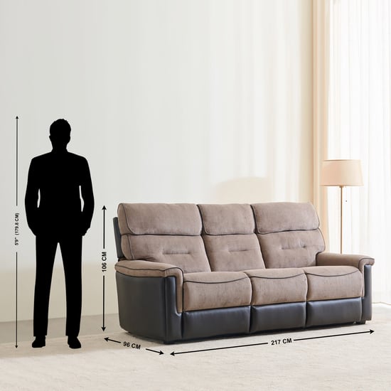 Christian Fabric 3+1+1 Seater Sofa Set - Brown