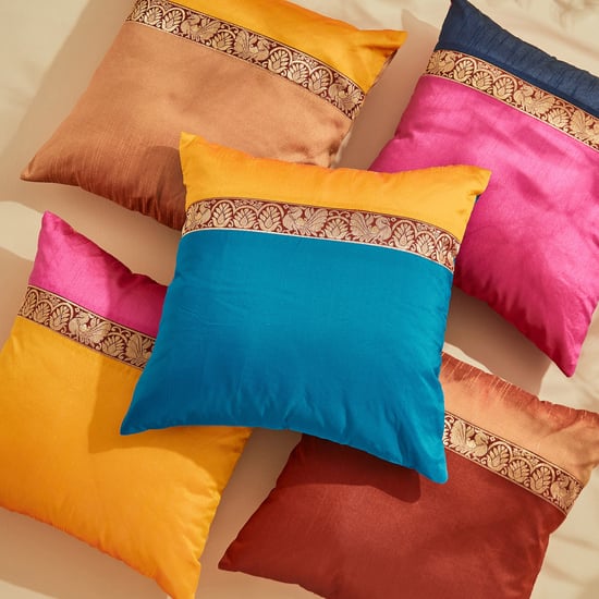 Corsica Brocade Masher Set of 5 Woven Cushion Covers - 40x40cm