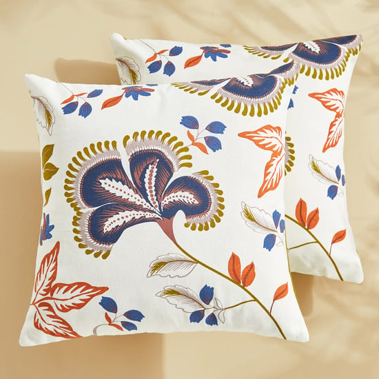 Corsica Florish Set of 2 Printed Cushion Covers - 40x40cm