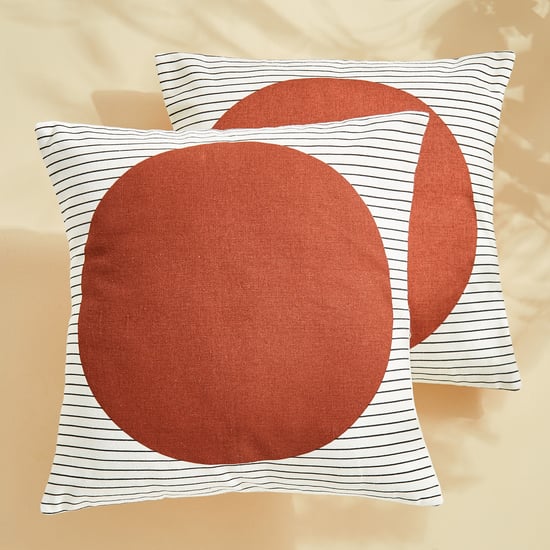 Corsica Florish Set of 2 Printed Cushion Covers - 40x40cm