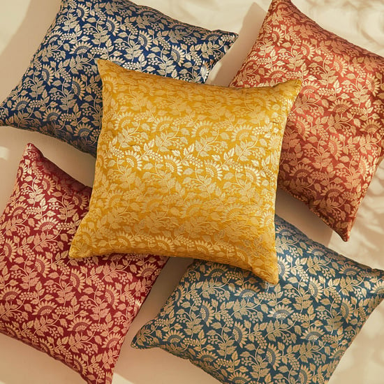 Corsica Brocade Palermo Set of 5 Woven Cushion Covers - 40x40cm