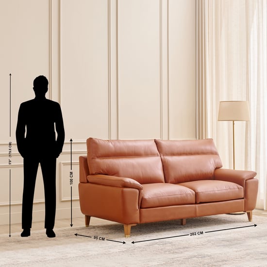 Aprilla NXT Half Leather 3+2+1 Seater Sofa Set - Tan