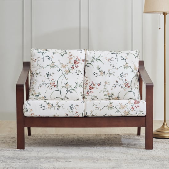 Helios Zara Fabric 2-Seater Sofa - White