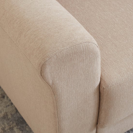 Helios Florence Fabric 3+2 Seater Sofa Set with Wing Chair and Cushions - Beige