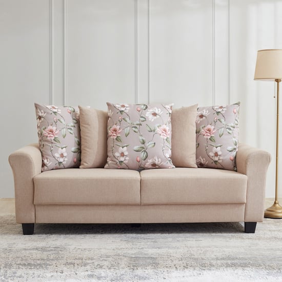 Helios Florence Fabric 3+2 Seater Sofa Set with Cushions - Beige