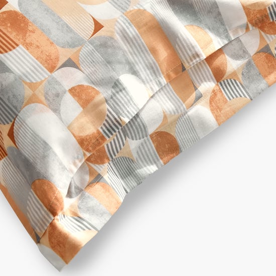 Ezra Dew Cotton 144TC Geometric Print 3Pcs Queen Bedsheet Set