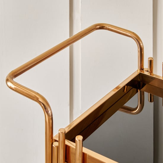 Dessert Glass Top Serving Trolley - Bronze