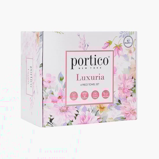 PORTICO Luxuria Set of 4 Cotton Bath and Hand Towels