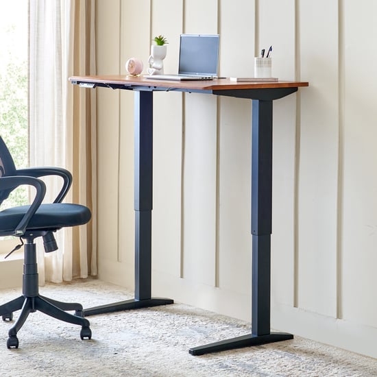 Ascent Solid Wood Top Adjustable Smart Study Desk - Oak