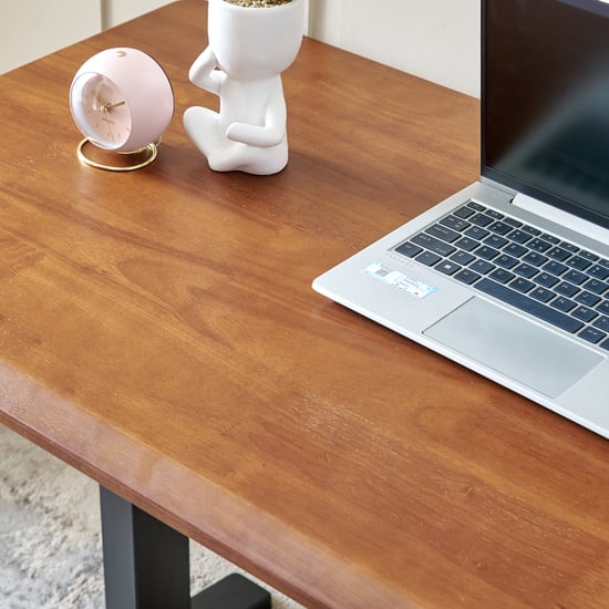 Ascent Solid Wood Top Adjustable Smart Study Desk - Oak
