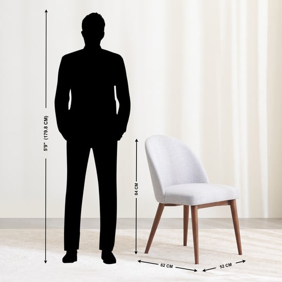 Regent Ceramic Top 6-Seater Dining Set with Chairs - Grey and Brown