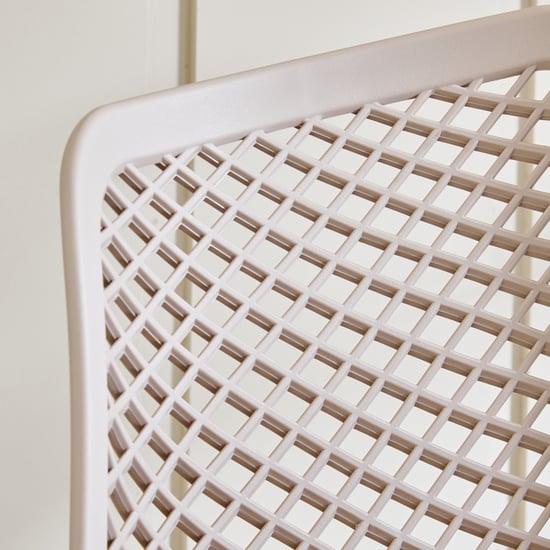 Mesh Static Polypropylene Outdoor Chair - Beige