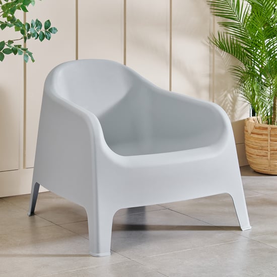 Domino Polypropylene Outdoor Chair - Grey