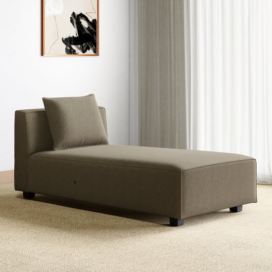 Helios Brigade 1-Seater Lounge Sofa with Cushion - Brown