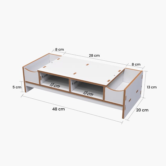 HOME SPARKLE Monitor and Laptop Stand - White