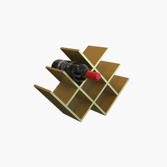 HOME SPARKLE Wooden 8-Bottle Pyramid Wine Rack