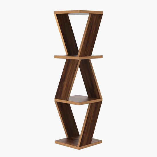 HOME SPARKLE 3-Tier Corner Wall Shelf - Brown