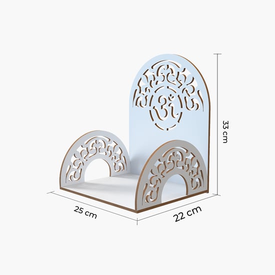 HOME SPARKLE Om Mandir Wall Shelf - White