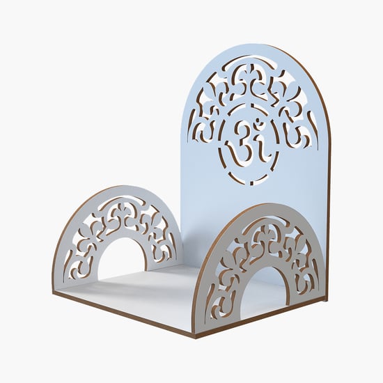 HOME SPARKLE Om Mandir Wall Shelf - White