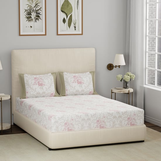 MASPAR Hermosa Eclectic Garden Cotton Printed 3Pcs Super King Bedsheet Set