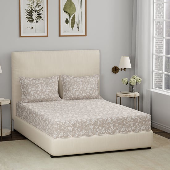 MASPAR Hermosa Eclectic Garden Cotton Printed 3Pcs Super King Bedsheet Set