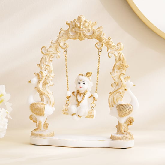 Dhayana Polyresin Krishna on Swing Figurine