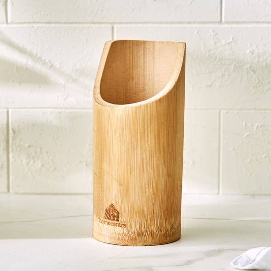 Chef Cubis Edulis 5Pc Bamboo Cutlery Set with Holder