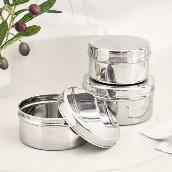 Corsica Aresco Set of 3 Stainless Steel Containers