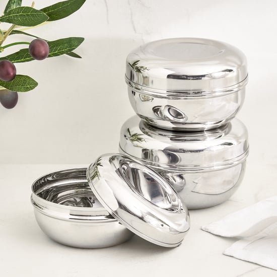 Corsica Aresco Set of 3 Stainless Steel Containers