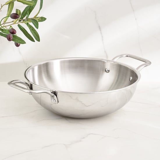 Corsica Aresco Triply Stainless Steel Kadhai - 3.4L